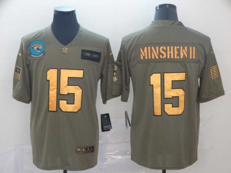 Nike Jaguars 15 Gardner Minshew II 2019 Olive Gold Salute To Service Limited Jersey,We sell and wholesale Nike Jaguars 15 Gardner Minshew II 2019 Olive Gold Salute To Service Limited Jersey on line form chian!